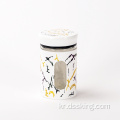 미니 Marbl Jar Spice 세트 부엌 병 유리를위한 항아리 사탕 저장 용기